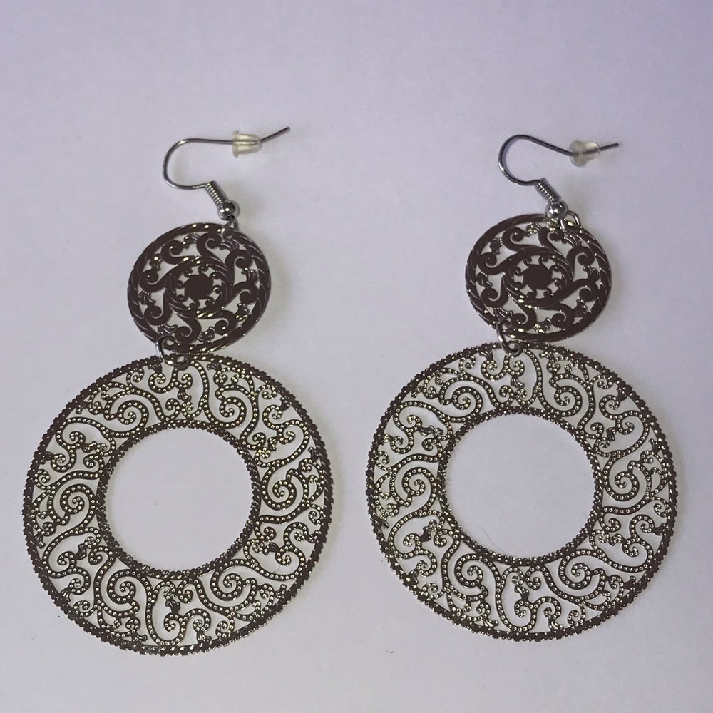 Circle Boho Tribal Dangle Drop Earrings